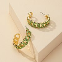 Fashion 1 Pair Of Chain Clasp Diamond Hot Selling Earrings Wholesale main image 3