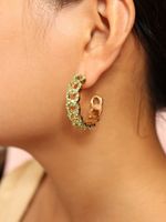 Fashion 1 Pair Of Chain Clasp Diamond Hot Selling Earrings Wholesale main image 4