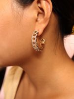 Fashion 1 Pair Of Chain Clasp Diamond Hot Selling Earrings Wholesale main image 5