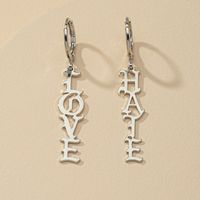 Fashion 1 Pair Of Gold Letter Hot Selling Earrings Love Hate Gothic Wholesale main image 3