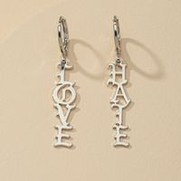 Mode 1 Paire De Boucles D&#39;oreilles De Vente Chaude Lettre Or Love Hate Gothique En Gros main image 3