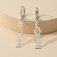 Fashion 1 Pair Of Gold Letter Hot Selling Earrings Love Hate Gothic Wholesale main image 5