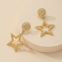 Fashion 1 Pair Of Metal Texture Five-star Hot Selling Earrings Wholesale main image 5
