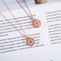 New Fashion Sunflower Zircon Diamond Pendant Women's Necklace main image 2