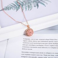 New Fashion Sunflower Zircon Diamond Pendant Women's Necklace main image 4