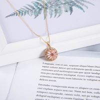 New Fashion Sunflower Zircon Diamond Pendant Women's Necklace main image 5