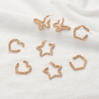 Hot Selling Simple Alloy Geometric Five-pointed Star Earrings Love Butterfly Earrings main image 3