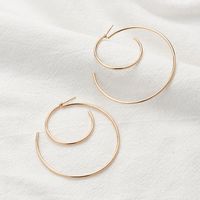 Nouvelles Boucles D'oreilles Simples En Spirale De Cercle Géométrique En Métal En Gros main image 4