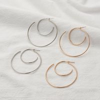 Neue Einfache Metall Geometrische Kreis Spirale Große Ohrringe Großhandel main image 6