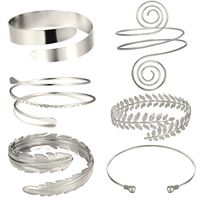 Hot Selling Geometric Metal Bracelet Set Leaf Arm Ring Six-piece Set Wholesale main image 3