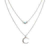 Hot-selling  Moon Pendant Multilayer Necklace Wholesale sku image 2