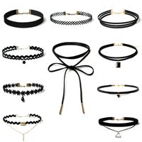 Fashion Gothic Lolita Choker Collar Necklace Set sku image 7