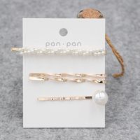 Korean Pearl Hairpin Bangs Headdress Pearl Side Clip Wholesale sku image 16