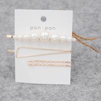 Korean Pearl Hairpin Bangs Headdress Pearl Side Clip Wholesale sku image 17