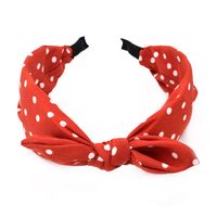 New Broadside Polka Dot Polka Dot Bow Tie Women's Simple Fabric Knotted Hair Accessories sku image 2