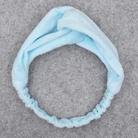 New Fabric Pure Color Wash Headband Hairband Korean Ladies Knotted Cross Hair Band sku image 2