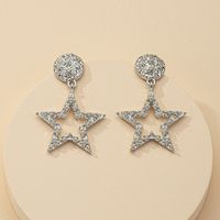 Fashion 1 Pair Of Metal Texture Five-star Hot Selling Earrings Wholesale sku image 2