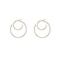 New Simple Metal Geometric Circle Spiral Big Earrings Wholesale sku image 1