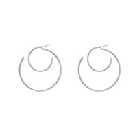 Nouvelles Boucles D'oreilles Simples En Spirale De Cercle Géométrique En Métal En Gros sku image 2
