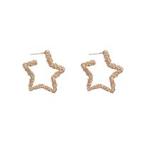 Hot Selling Simple Alloy Geometric Five-pointed Star Earrings Love Butterfly Earrings sku image 1