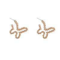 Hot Selling Simple Alloy Geometric Five-pointed Star Earrings Love Butterfly Earrings sku image 2