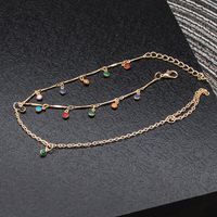 Hot Style Popular Simple Color Dripping Pendant Chain Single-layer Beach Anklace Wholesale main image 3