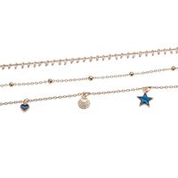 New Blue Starfish Seaside Style Pendant Anklet Summer Creative Retro Anklace Wholesale main image 6