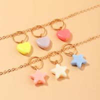 New Acrylic Girl Cute Star  Necklace  Set Wholesale main image 4