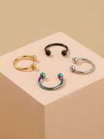 Fashion No Need To Wear Holes Fake Multicolor C-shaped Simple Nose Ring main image 4