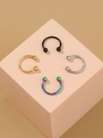 Fashion No Need To Wear Holes Fake Multicolor C-shaped Simple Nose Ring main image 5