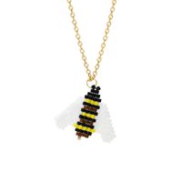 Korean Cute Hand-woven Bee Rice Bead Pendant Necklace Jewelry Wholesale main image 6