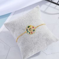 Foreign Trade New Colorful Zircon Eye Bracelet Brazilian Style Religious Personality Simple Multi-color Adjustable Bracelet main image 3