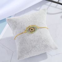 Foreign Trade New Colorful Zircon Eye Bracelet Brazilian Style Religious Personality Simple Multi-color Adjustable Bracelet main image 5