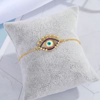 Foreign Trade New Colorful Zircon Eye Bracelet Brazilian Style Religious Personality Simple Multi-color Adjustable Bracelet main image 6
