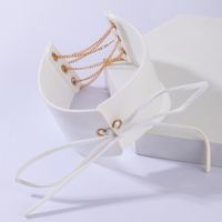 New Fashion Alloy Chain Bow Knot Ethnic Style Necklace Clavicle Chain For Women Wholesale main image 3