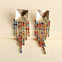 New Fashion Geometric Tassel Exaggerated Big Earrings Hot-selling main image 1