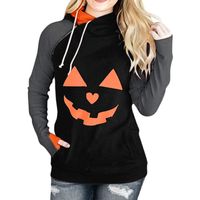 Europäische Und Amerikanische Grenz Überschreitende Damen Bekleidung    Neuer Lang Ärmel Iger, Lockerer Pullover Mit Halloween-kürbis Druck main image 2