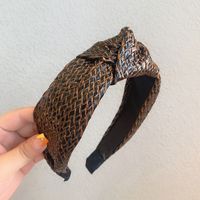 Koreanische Schlangenhaut Muster Mode Haarband Bogen Breitkrempige Stirnband Großhandel sku image 3
