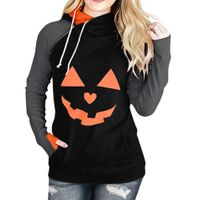 Europäische Und Amerikanische Grenz Überschreitende Damen Bekleidung    Neuer Lang Ärmel Iger, Lockerer Pullover Mit Halloween-kürbis Druck sku image 3