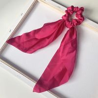 Korean Pure Color Fabric Bow Ribbon Hair Rope Simple Hair Ring Headdress Wholesale sku image 1
