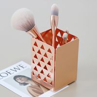 Creative Metal Fashion Hollow Eyebrow Pencil Makeup Brush Storage Bucket main image 2