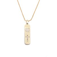 Collier Croix Coeur Zirconium Blanc sku image 1