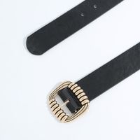 Korean Style Geometric Square Pu Leather Metal Iron Women'S Leather Belts main image 3