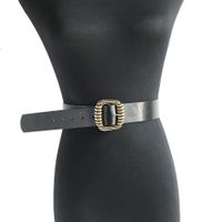 Korean Style Geometric Square Pu Leather Metal Iron Women'S Leather Belts main image 5