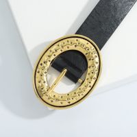 Oval Pu Leather Metal Iron Women'S Leather Belts main image 4
