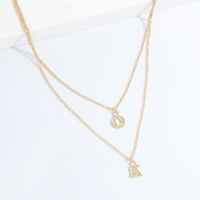 Letter K Pendant Diamond Fashion Necklace main image 4