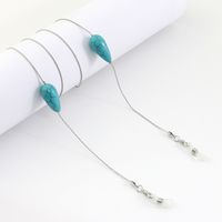 Fashion Natural Turquoise Beads Glasses Chain main image 1
