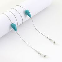 Fashion Natural Turquoise Beads Glasses Chain main image 2