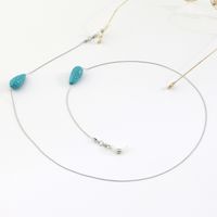 Fashion Natural Turquoise Beads Glasses Chain main image 4