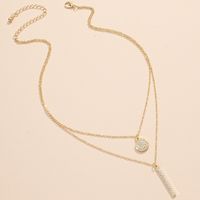 Einfache Mode Diamantbesetzte Geometrische Halskette main image 6